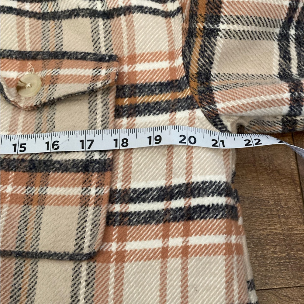 Universal Thread Long Plaid Button Down Jacket Co… - image 6